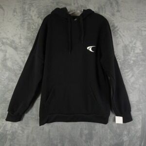 Tko Sweatshirt Mens Hoodie Black Long Sleeve Pocket Mock Neck L New